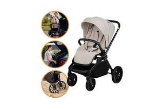 Multifunctionele Buggy 3-in-1 Mika Plus - Beige - Vanaf de Geboorte t/m 4 Jaar