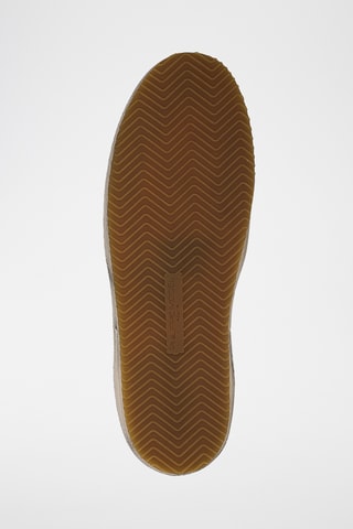 Kalfsleren Sneakers Nice Low - Wit en zilverkleurig