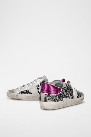 Leren Sneakers Prsx - Zilverkleurig en fuchsia