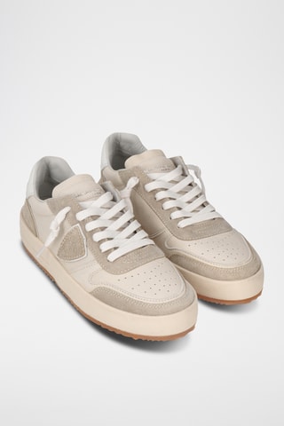 Leren Sneakers Nice -  Beige en Ecru