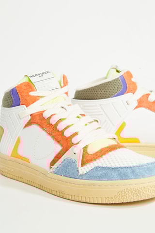 Hoge Kalfsleren Sneakers La Grande - Wit