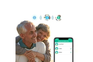 Montre connectée en cuir F100 - Compatible Android et iOS