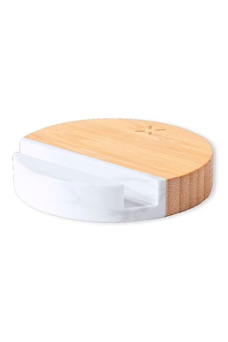 Chargeur sans fil en bambou - Naturel