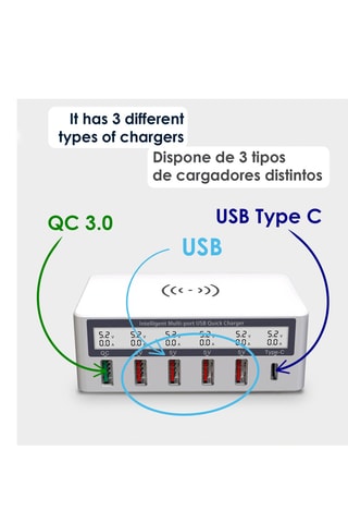 Station de charge - Blanc