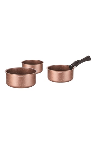3 Steelpannen met Afneembare Steel - 16/18/20 cm