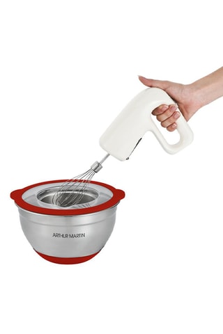 3 bols mélangeurs en acier inoxydable avec couvercle - 16/20/24 cm