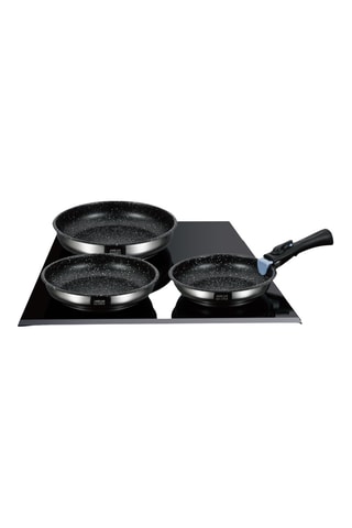 3 Roestvrijstalen Koekenpannen en 1 Afneembare Steel - 20,24 en 28 cm