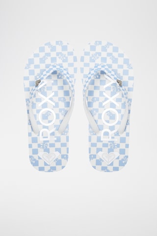 Slippers - Lichtblauw en Wit - Roxy