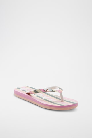 Slippers - Donkergroen en Roze - Roxy 