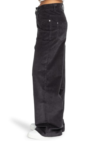 Velours Broek Flare Hoge Taille Zwart - Roxy