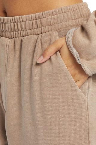 Biologische Katoenen Broek Hoge Taille - Bruin - Roxy