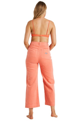 Biologisch Katoenen en Velours 7/8 Broek Hoge Taille - Roze - Billabong
