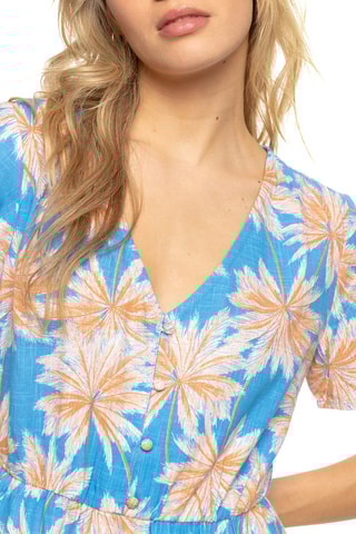 Jurk met Ruches 
Blauw