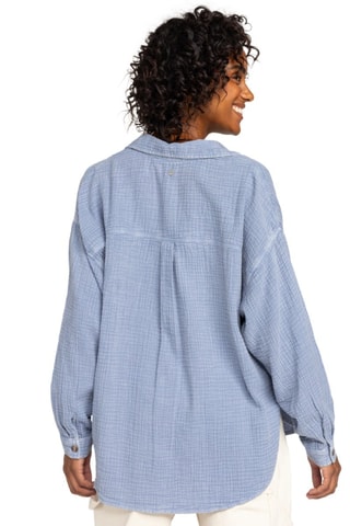 Velours Blouse Boyfriend- Hemelsblauw - Roxy