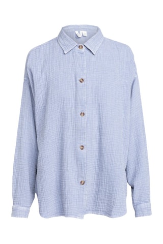 Velours Blouse Boyfriend- Hemelsblauw - Roxy