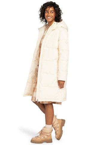 Lange Gewatteerde Jas - Beige - Roxy