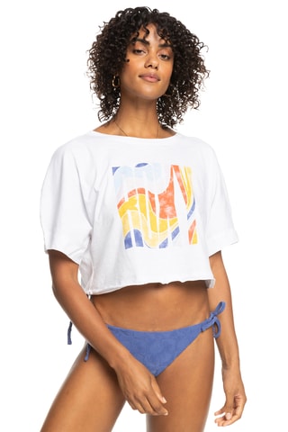 T-shirt cropped - Wit - Roxy