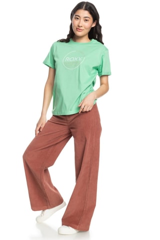 Biologisch Katoenen T-shirt Loose - Groen - Roxy