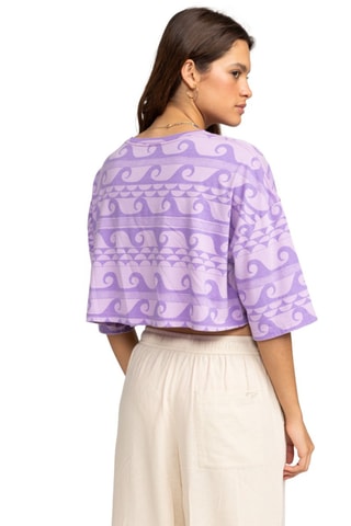 T-shirt cropped en coton biologique - Violet - Roxy