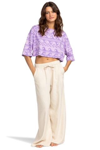 T-shirt cropped en coton biologique - Violet - Roxy