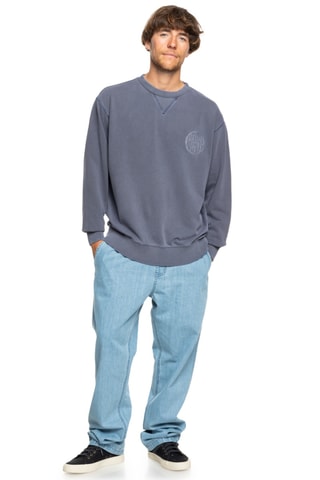 Biologisch Katoenen Fleece Sweater - Donkerblauw