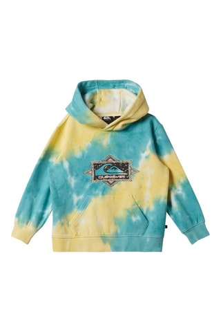 Sweater met Capuchon Tie and Dye - Hemelsblauw en Geel