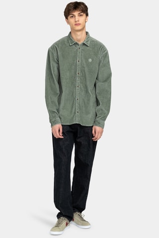 Velours Blouse Relaxed Fit Element - Groen