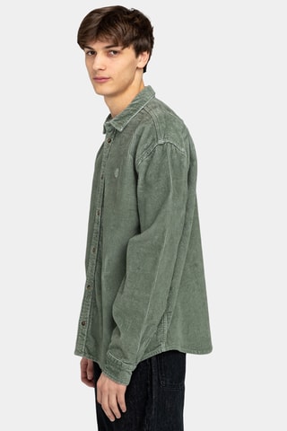 Velours Blouse Relaxed Fit Element - Groen