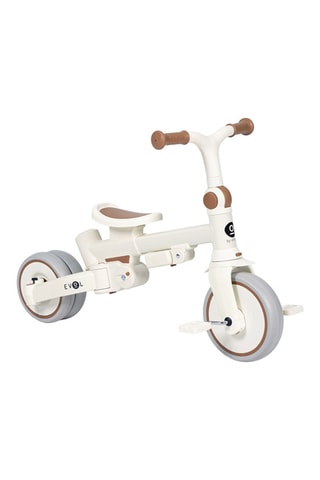Tricycle évolutif multifonction - Ecru et marron - De 12 mois à 6 ans - Jusqu’à 25 kg