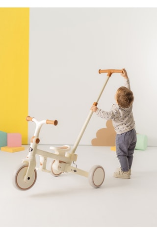 Tricycle évolutif multifonction - Ecru et marron - De 12 mois à 6 ans - Jusqu’à 25 kg
