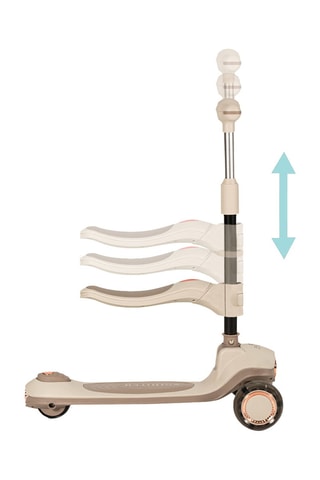 Trottinette évolutive 2-en-1 - Beige et marron - Dès 12 mois - Jusqu'à 50 kg