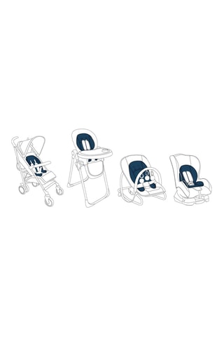 Matelas réducteur pour bébé - Bleu marine - Dès la naissance