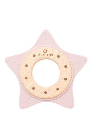 Anneau de dentition en silicone et hêtre