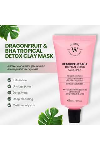 Masque détox vegan à l'argile et au fruit du dragon - Tout type de peau - 50 ml