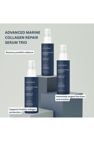 3 sérums réparateurs visage au collagène marin avancé - 3 x 30 ml