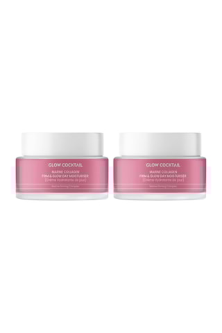 2 crèmes hydratantes collagène marin firm & glow - 2 x 50 ml