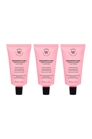 3 masques d'argile détoxifiants vegans Dragonfruit & BHA - Tous types de peaux - 3 x 50 ml