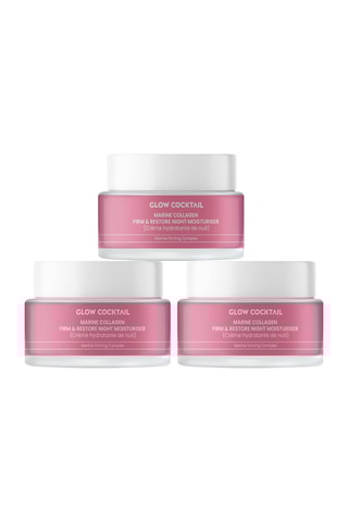 3 crèmes de nuit raffermissantes au collagène marin - 3 x 50 ml