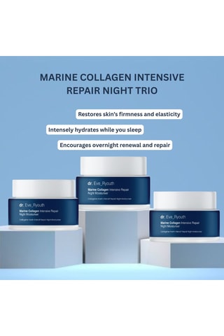 3 crèmes de nuit réparatrices intensives au collagène marin - 3 x 50 ml