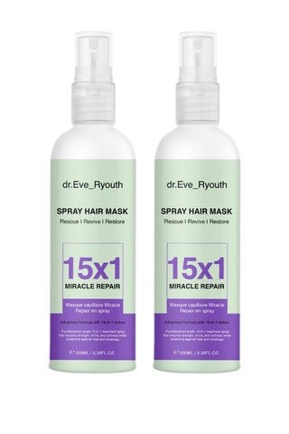 2 masques capillaires sprays réparateurs 15-en-1 - Tout type de cheveux - 2 x 100 ml
