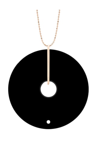 Collier - Or rose et onyx