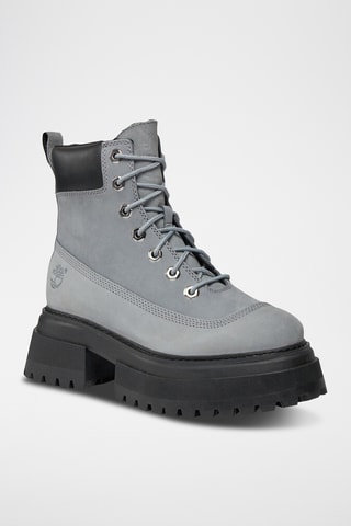 Leren Platform Enkellaarzen Sky - Lichtgrijs - Timberland