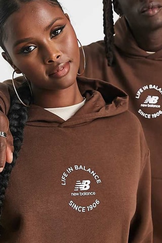 Sweater met Capuchon Life in Balance - Bruin - New Balance