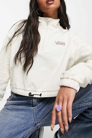 Korte Fleece Sweater - Wit - Vans