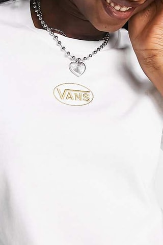 T-shirt Oval Sporty - Wit - Vans