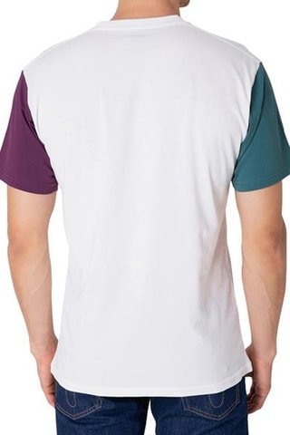 T-shirt Opposite Colourblock - Wit en Smaragdgroen - Vans