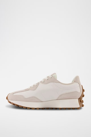 Nubuck Sneakers 327 - Wit en Poederroze - New Balance