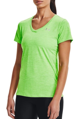Trainingsshirt Tech V - Gemêleerd Groen - Under Armour