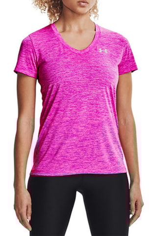 Trainingsshirt Tech twist - Gemêleerd Roze - Under Armour