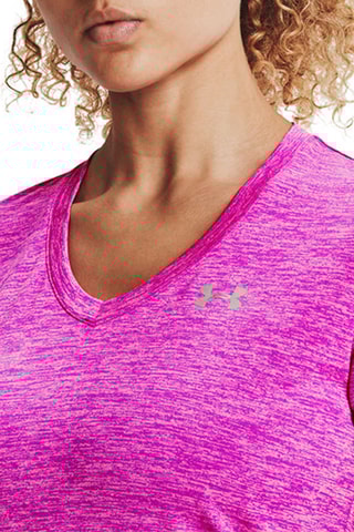 Trainingsshirt Tech twist - Gemêleerd Roze - Under Armour
